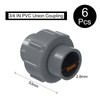 sourcing map 6 Pcs 3/4" Union PVC Coupling Pipe Fitting