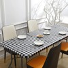 Dremisland Waterproof Rectangular TableCloth Elastic Edged Fitted Vinyl Black White
