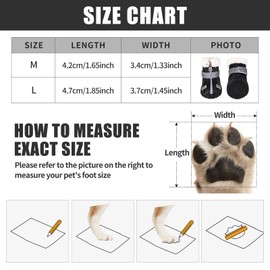 Rstigiker Waterproof Dog Boots, Fleece Shoes with Reflective Straps Winter Dog Paw Protector Warm Booties for Injured Paws Anti-Slip Walking Boots Outdoor for Small, Medium Dogs, Puppy (M)