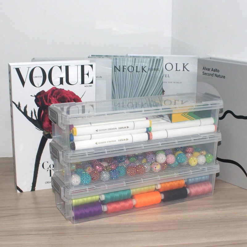 Chistepper 4 Packs Extra Long Pencil Box Large Capacity Pencil