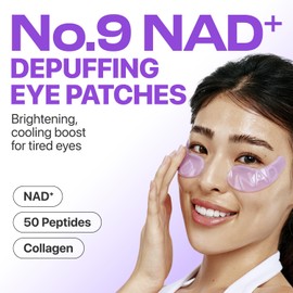 numbuzin No.9 Eye Patches | NAD+ Collagen Under Eye Patches | Dark Circles, Cooling, Puffy Eyes, Eyebags, Wrinkles | Peptides, Caffeine, Niacinamide | Self Care, Gift | 5 Pairs, 10 Patches