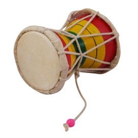 Shiva Damru Shivji Damru Shivratri Pooja Item 5 inch (Multicolor)