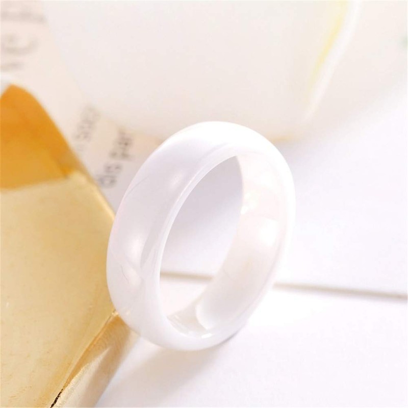 PAURO Women's Classic Engagement Wedding Band Rings Ceramic, Ceramic