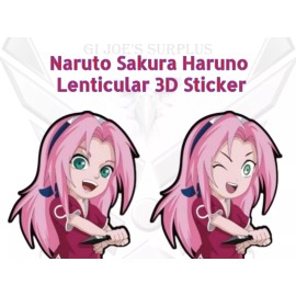 New Anime Large Lenticular Motion Flip Sticker Naruto Sakura Haruno STB