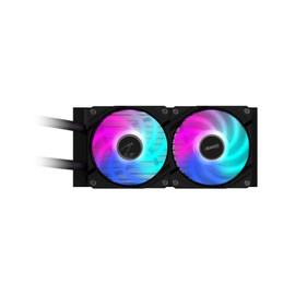 AORUS WATERFORCE II 240 Liquid CPU Cooler, 240mm Radiator with 2X 120mm Low Noise ARGB Fans, Compatible with Intel LGA1851, LGA1700, and AMD AM5 (GP-AORUS WATERFORCE II 240)