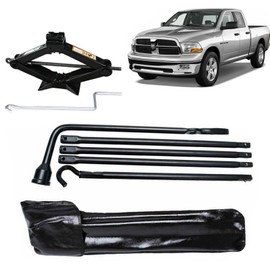 For 2002-2015 Dodge Ram 1500 Spare Tire Lug Wrench Tools Kit & 2T Scissor Jack, Wheel Release/Removal Repair Lug Wrench Replacement Kit with Bag