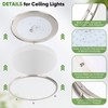 TOBUSA 18inch LED Flush Mount Ceiling Light, 50W 5600lm Bright