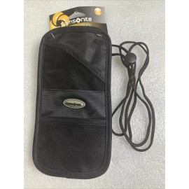 Samsonite New SAMSONITE RFID Travel Security Neck Pouch Black 49484 Wallet/Passpor