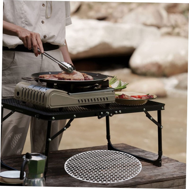 iplusmile Stainless Steel Round Grill Mesh BBQ Net for Outdoor
