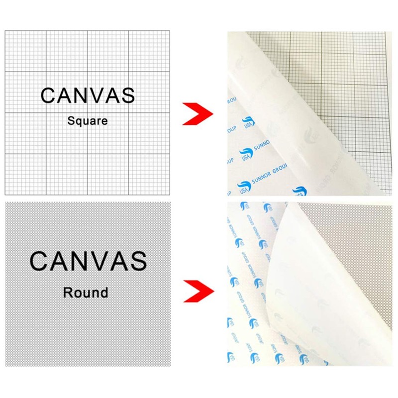 OneHippo 5Pcs/Lot 30x30CM Diamond Painting Canvas Embroidery Canvas with Glue