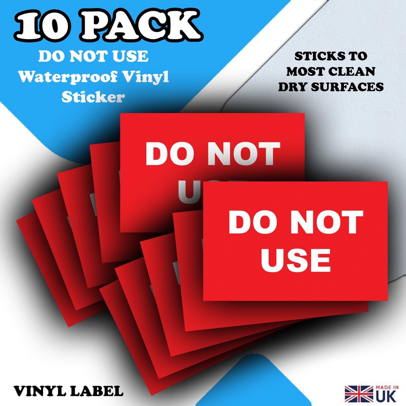 10 Pack - Do Not Use Labels - Electrical Safety