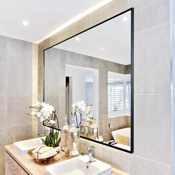 Yiflamefly 36*24in Bathroom Mirror Vertical or Hanging Vanity Mirror with