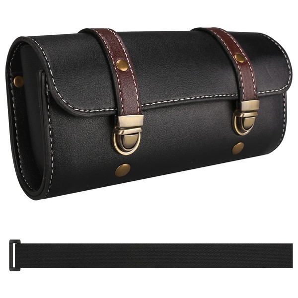 Wiipara Motorcycle Saddle Bag - Handmade PU Leather Handlebar Tool