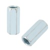 5pcs M12*40 Long Rod Coupling Nut, Carbon Steel Hex Sleeve