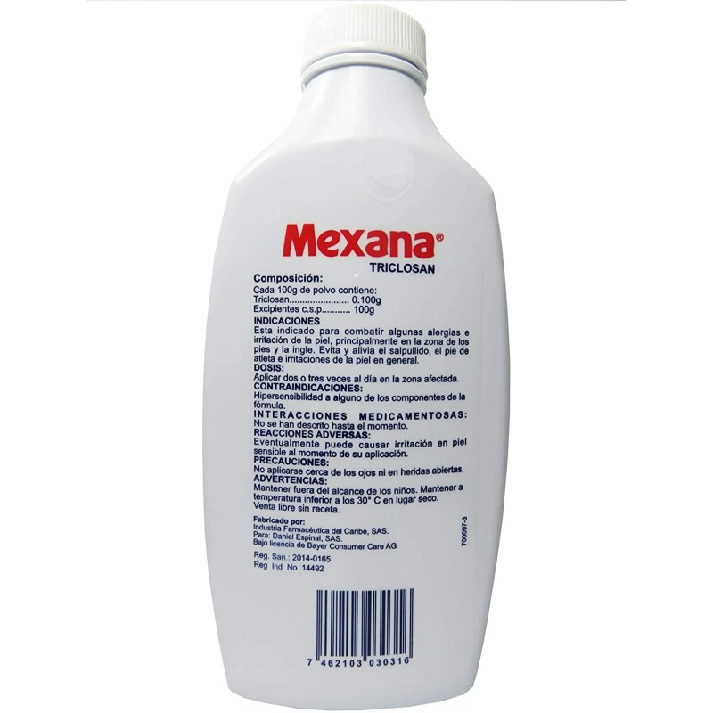 Polvo medicinal Infaca Mexana 3 OZ anti-sudor/anti-fúngico Polvo
