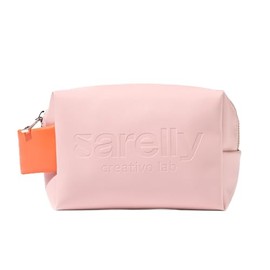 SARELLY, Mini Cosmetiquera para Maquillaje, Piel Vegana con Divisiones Interiores, Rosa, Sarelly Creativo Lab