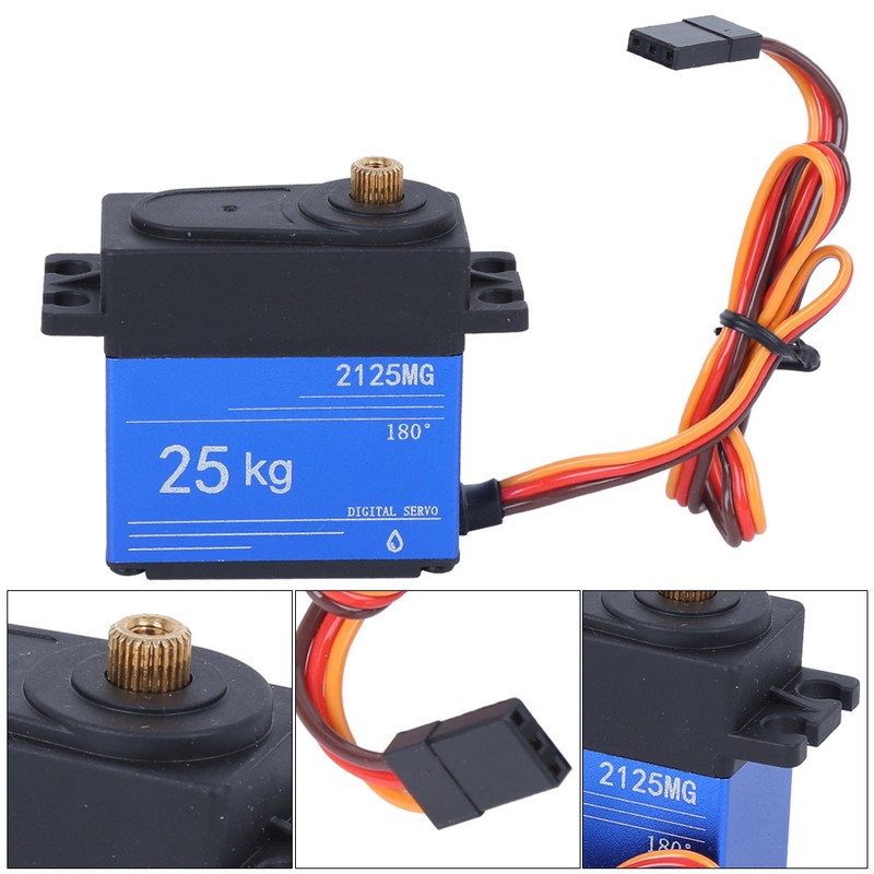 25KG Waterproof Digital Servo 180 Degree Metal Gear with Arm