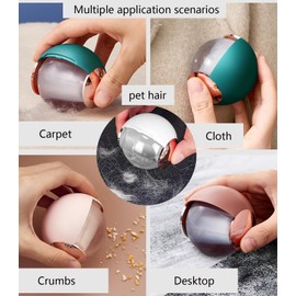 Reusable Gel Lint Roller Ball for Pet Hair, Washable Lint Remover Sticky Pet Hair Remover for Clothes, Laundries Dust Fuzz Fur Travel Household Brownish Red