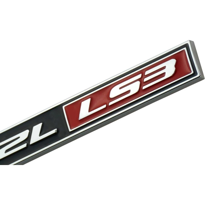 2 Pack 6.2L LS3 Badge 3D Adhesive Emblem Decal for