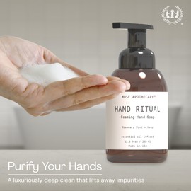 Muse Apothecary Muse Apothecary Hand Ritual - Aromatic and Nourishing Foaming Hand Soap, Infused with Natural Aromatherapy Essential Oils - USDA Certified Biobased - 11.5 oz, Coconut + Sandalwood