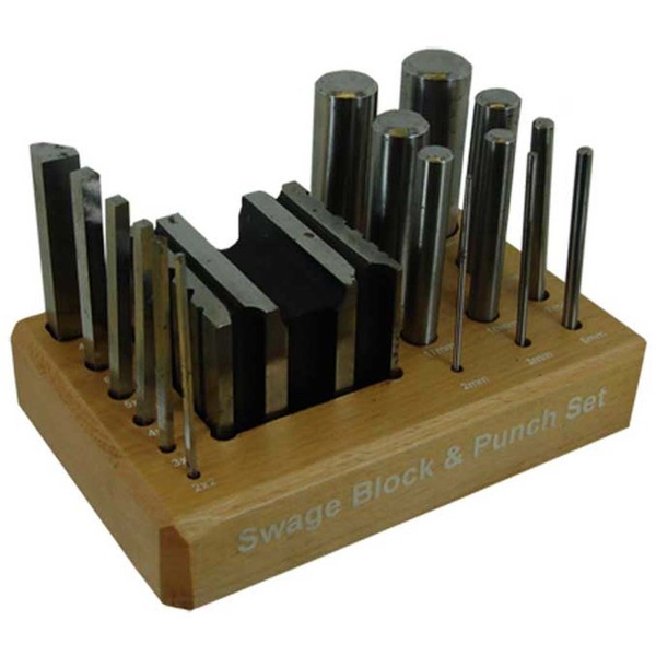 18 pc Jeweler Swage Dapping/Doming Block/Punch Metal Forming