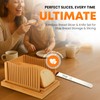 UTOPPI Bread Slicer for Homemade Bread, Foldable Bamboo Cutter with