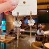 Unbranded Crystal Flower Long Dangle Drop Earrings for Women,Elegant Tassel