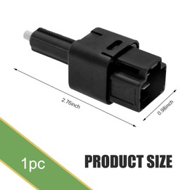 Zeathery Car Brake Light Switch, 4 Pin Plug and Play Standard Replacement 25320AX00A 25320AX00C 25320-AX00B, Sensitive and High Temperature Resistant Switch, Compatible with Nissan (Black)