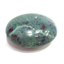 GEMSCITE Wholesalegemshop Ruby Kyanite (Large) Gemstone Carved Palm Stone/Pocket Palm Stone/Reiki Healing & Crystal Grid for Natural Body Chakra Balancing