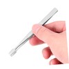 TEHAUX 3pcs Precision Stainless Steel Tweezers Flat Tweezers for Stamp