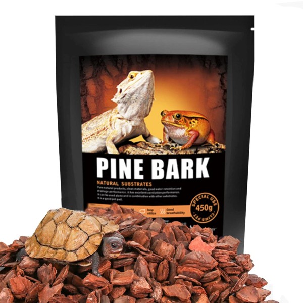 Tfwadmx Reptile Bark Bedding 15.8oz Tortoise Bedding for Habitat Bearded