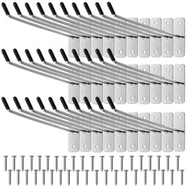 30pcs Wall Mounted Hook Heavy Duty Metal Single Hooks Home Storage Organizer Hanger Stainless Steel Hook Garage Hooks Tool for Garage Shop Retail Office Kitchen Store Display (6in/15cm)