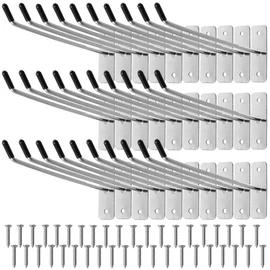30pcs Wall Mounted Hook Heavy Duty Metal Single Hooks Home Storage Organizer Hanger Stainless Steel Hook Garage Hooks Tool for Garage Shop Retail Office Kitchen Store Display (6in/15cm)