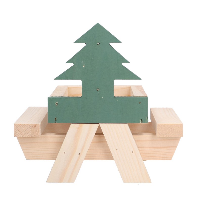 Squirrel Picnic Table Wooden Funny Squirrel Feeder with Corn Cob