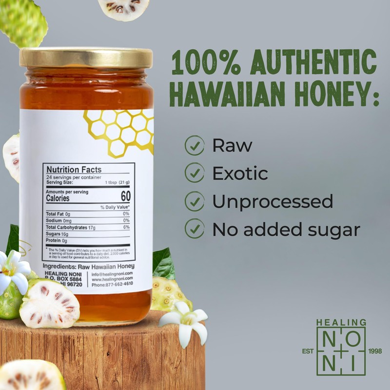 Healing Noni - Hawaiian Honey - Farm Direct - 1-Pack