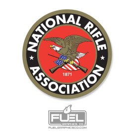 National Rifle Association NRA National Rifle Association Premium Vinyl Decal - Proudly made in the USA - 3 in. Round