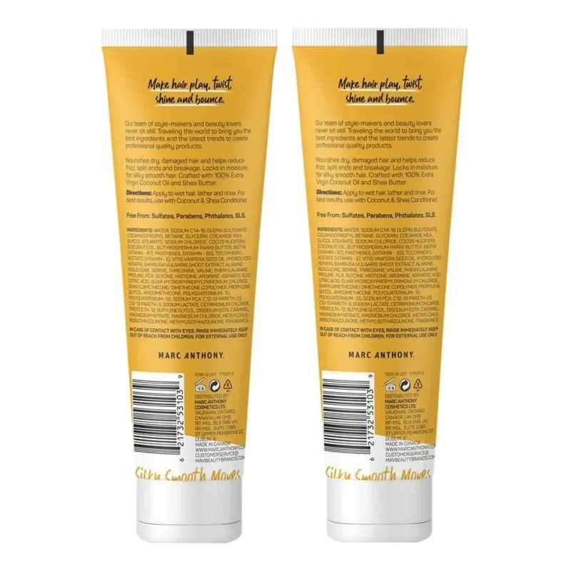 Hydrating Coconut Oil & Shea Butter Shampoo 250ml 2pack Por