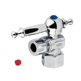 Kingston Brass CC43101TL 1/2" IPS X 3/8" OD Angle Stop Valve, Polished Chrome