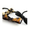 KOBE VINGTAINE H-643-BR Tortoise Shell Simple Ribbon Hair Elastic, Marble