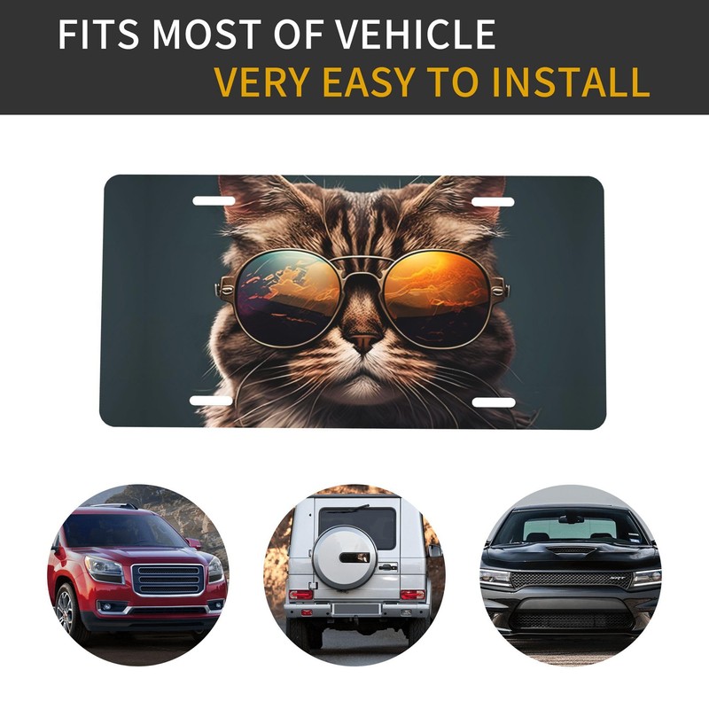 Cat Front License Plate Designs Vanity License Plates Cover for
