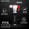 Velo-Tool™ CO2 Inflator Bike Pump – Premium Black/Red Silver/Red Quick