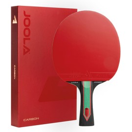 JOOLA Red Carbon Control Table Tennis Bat - Carbon Table Tennis Bat with Vizon Pads & Magnetic Box