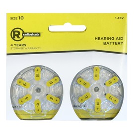 RadioShack Hearing Aid Battery, Size 10, 24 Pack.