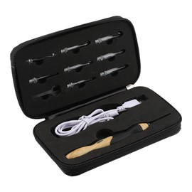 9 in 1 USB Rehargeable Light up Crochet Hooks Hand Weave Sewing Tools (Handle with Silicone)