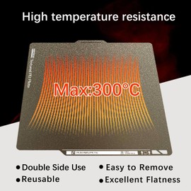 JUUPINE Double Sided Textured PEI Printing Bed (with QR Code) for Bambu Lab X1 X1C X1E P1P P1S A1 Removable Spring Steel Plate Hot Bed 257x257mm for Bambulabs 3D Printer Printing Platform