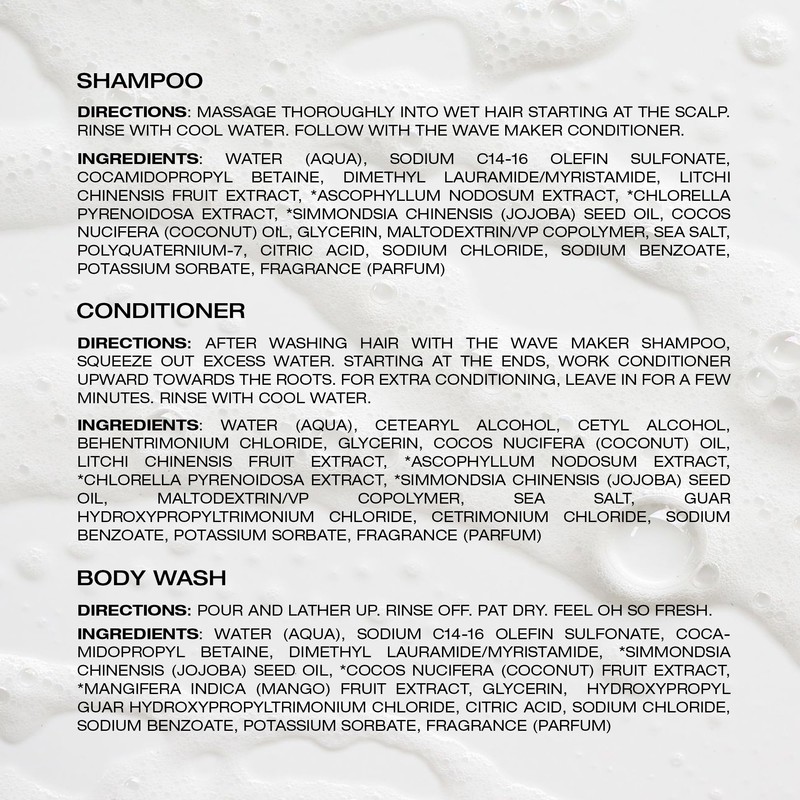 Raw Sugar The Wave Maker Shampoo and Conditioner Set and