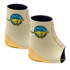 Tuli's Cheetah Heel Cup with Compression Sleeve for Sever’s Disease and Heel Pain for Gymnasts and Dancers, Medium, 1 Pair