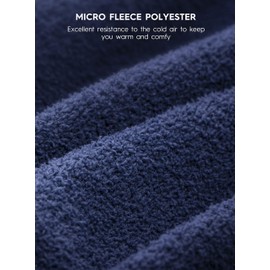 DAVID ARCHY Men's Plush Fleece Sleepwear Warm Cozy Long Sleeve Top & Bottom Pajama Set Nightwear (XL, Navy Blue - Christmas Pattern)