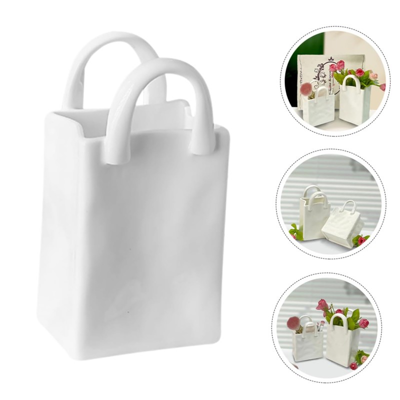 Levemolo Capacity Vase with Handles Versatile Organizer for Flowers Pens