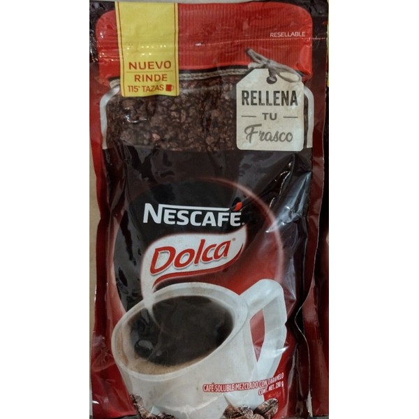NESCAFE DOLCA CAFE INSTANT COFFEE - BOLSA GRANDE de 230g c/u - ENVIO GRATIS 